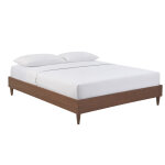 Miliboo lit 2 places 160x200 cm bois fonc� ayo