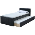 Miliboo lit gigogne noir mat 90x190 cm macco