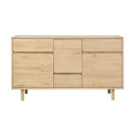 Miliboo meuble de salle de bain en bois clair ch�ne massif l140 cm sinclair