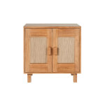 Miliboo meuble de salle de bain en bois teck massif et corde tress�e l80 cm mossa