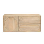 Miliboo meuble de salle de bain suspendu en bois manguier massif l120 cm slappa