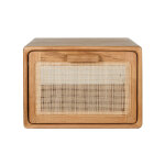 Miliboo meuble de salle de bain suspendu en bois teck massif et cannage rotin l50 cm balia