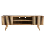 Miliboo meuble tv bois manguier massif avec portes coulissantes l140 cm alba