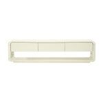 Miliboo meuble tv design beige laqu� brillant 3 tiroirs l179. 5 cm sailor