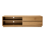 Miliboo meuble tv finition bois clair chêne 2 tiroirs l160 cm madero Miliboo meuble tv finition bois clair chêne 2 tiroirs l160 cm madero