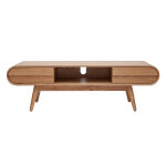 Miliboo meuble tv scandinave en bois clair 2 tiroirs l150 cm baltik