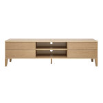 Miliboo meuble tv scandinave bois clair chne 4 tiroirs l180 cm freddy
