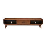 Miliboo meuble tv vintage bois fonc� noyer l200 cm hallen