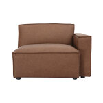 Miliboo module d'angle droit pour canap� en cuir marron split
