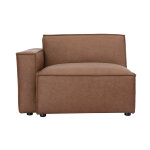 Miliboo module d'angle gauche pour canap� en cuir marron split
