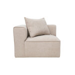 Miliboo module d'angle gauche pour canap� en tissu effet velours textur� beige kerry