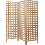 Miliboo paravent en bois clair motif ajour 3 vantaux l133 cm akkiko