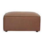 Miliboo pouf repose pieds en cuir marron split