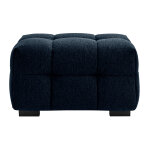 Miliboo pouf repose - pieds design en tissu effet velours texturé bleu foncé corto Miliboo pouf repose - pieds design en tissu effet velours texturé bleu foncé corto
