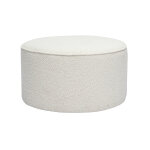 Miliboo pouf rond en tissu effet laine boucle blanc d70 cm paul