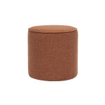 Miliboo pouf rond en tissu effet velours textur terre brle d40 cm paul