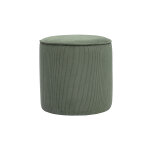 Miliboo pouf rond en velours ctel vert kaki d40 cm paul