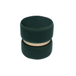 Miliboo pouf rond en velours vert fonc et mtal dor d40 cm joy