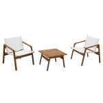 Miliboo salon de jardin blanc et bois massif padang