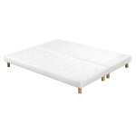 Miliboo sommiers tapissiers blancs 80x200 cm (lot de 2) jami