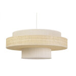 Miliboo suspension en jute blanche et rabane naturelle d50 waki