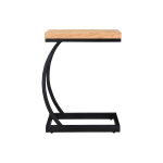 Miliboo table d'appoint design rectangulaire en bois massif et m�tal noir break