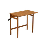 Miliboo table de balcon pliante en bois massif l80 cm carmen
