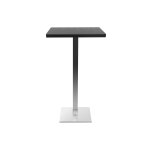 Miliboo table de bar design carre noire l60 cm jory