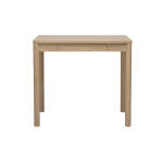 Miliboo table de bar avec rangement finition bois clair ch�ne l100 cm izzie