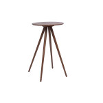 Miliboo table de bar ronde en bois fonc� noyer l60 cm nordeco