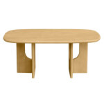 Miliboo table basse design bois clair manguier massif l100 cm massari