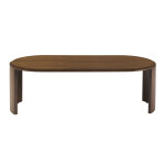 Miliboo table basse design ovale en bois fonc� noyer l120 cm assa