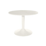 Miliboo table basse design ronde en c�ramique blanche et m�tal d60 cm malou