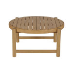Miliboo table basse de jardin ronde en bois teck massif d80 cm moana
