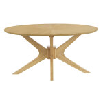 Miliboo table basse ovale bois clair chne l90 cm dielli