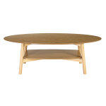 Miliboo table basse ovale en bois clair l120 cm hanae