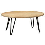 Miliboo table basse ovale bois manguier massif l100 cm vibes