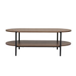 Miliboo table basse ovale finition bois fonc� noyer et m�tal l115 cm bruna