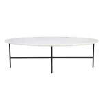 Miliboo table basse ovale en marbre blanc et métal noir l115 cm carrare Miliboo table basse ovale en marbre blanc et métal noir l115 cm carrare