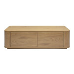 Miliboo table basse rectangulaire avec rangement 2 tiroirs finition bois clair ch�ne l120 cm negan