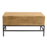 Miliboo table basse relevable industrielle bois manguier massif et métal noir l90 cm ypster Miliboo table basse relevable industrielle bois manguier massif et métal noir l90 cm ypster