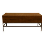 Miliboo table basse relevable industrielle bois manguier massif teint et mtal noir l110 cm ypster