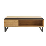Miliboo table basse relevable rectangulaire bois clair et mtal noir l110 cm wynn