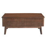 Miliboo table basse relevable rectangulaire bois fonc� manguier massif l100 cm alda