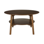 Miliboo table basse ronde en bois fonc� d80 cm malva