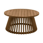 Miliboo table basse ronde en bois massif d80 cm - nassau