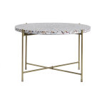 Miliboo table basse ronde design en terrazzo et mtal dor d55 cm mezzo
