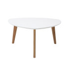 Miliboo table basse scandinave blanc et bois clair ch�ne l80 cm ekka