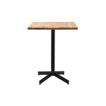 Miliboo table bistrot carr�e en bois massif et m�tal noir d60 cm sopra