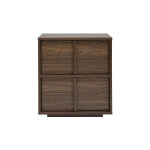 Miliboo table de chevet 2 tiroirs finition bois fonc� noyer lothaire